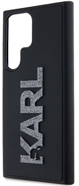 Karl Lagerfeld 3D Rubber Glitter Logo case for Samsung Galaxy S23 Ultra - black