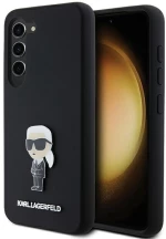 Karl Lagerfeld Silicone Ikonik Metal Pin case for Samsung Galaxy S23+ - black