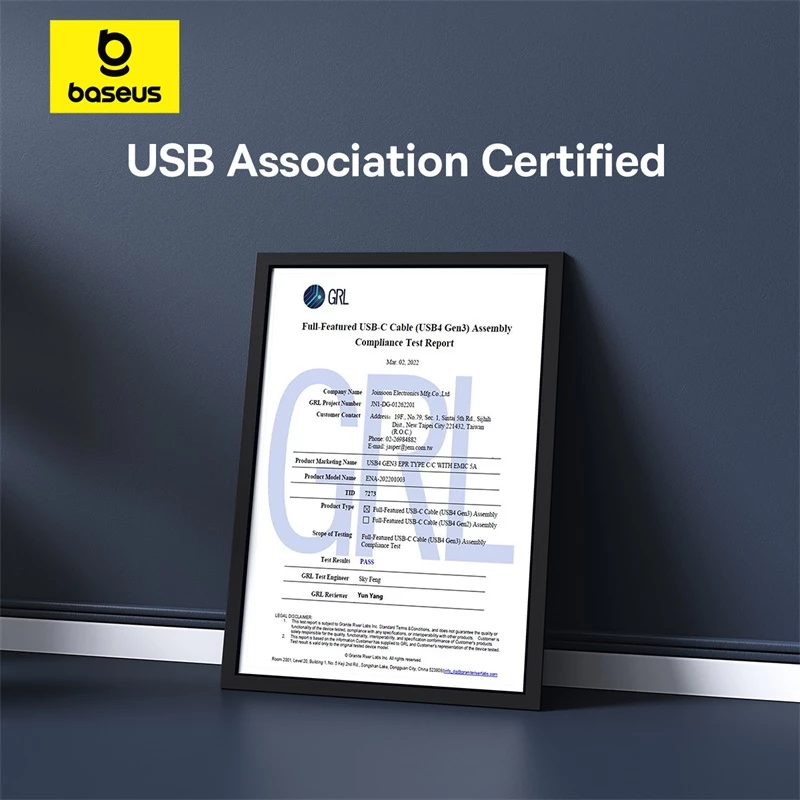 Baseus CB000068 USB-C - USB-C cable 240W PD 8K 60Hz 1m - black