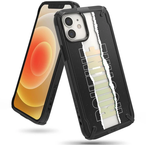 Ringke Fusion X Design durable PC Case with TPU Bumper for iPhone 12 mini black (Routine) (XDAP0020)