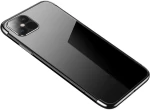 Clear Color Case Gel TPU Electroplating frame Cover for Samsung Galaxy S21+ 5G (S21 Plus 5G) black
