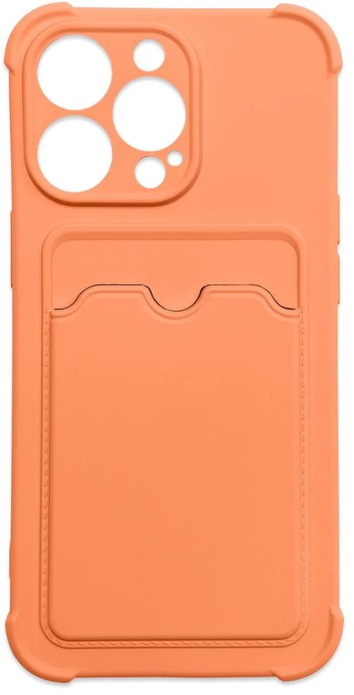 Card Armor Case cover for iPhone 12 Pro card wallet Air Bag armored housing orange