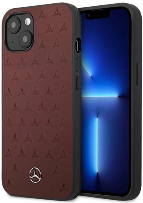 Mercedes MEHCP13SPSQRE iPhone 13 mini 5,4 red / red hardcase Leather Stars Pattern