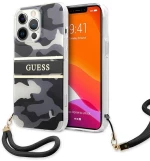 Guess GUHCP13XKCABBK iPhone 13 Pro Max 6,7 black / black hardcase Camo Strap Collection