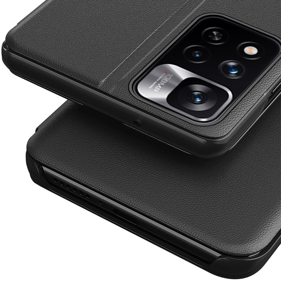 Eco Leather View Case elegant case with flip cover and stand function Xiaomi Redmi Note 11 Pro+ 5G (China) / 11 Pro 5G (China) / Mi11i HyperCharge / Poco X4 NFC 5G blue