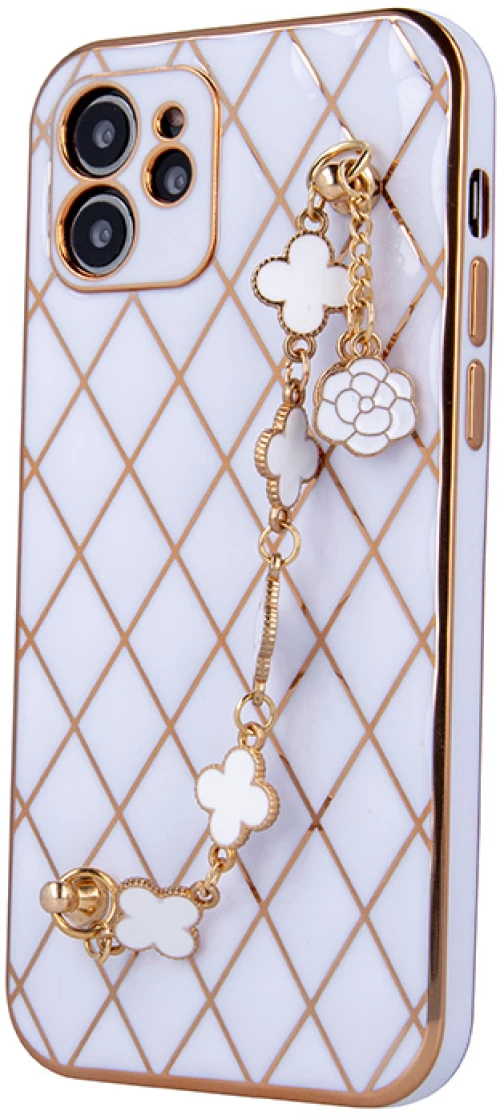 Glamour case for iPhone 13 Mini 5,4" white