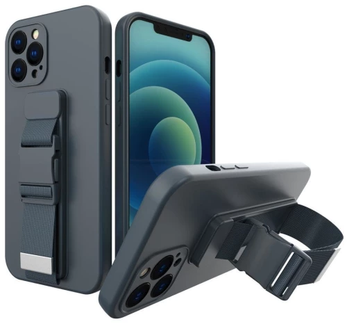 Rope Case Silicone Lanyard Cover Purse Lanyard Strap For Samsung Galaxy A23 Navy Blue