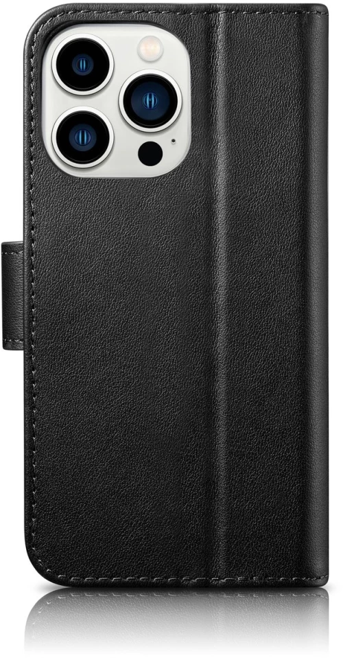iCarer Wallet Case 2in1 Cover iPhone 14 Pro Leather Flip Cover Anti-RFID black (WMI14220726-BK)