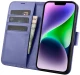 iCarer Wallet Case 2in1 Cover iPhone 14 Plus Anti-RFID Leather Flip Case Light Purple (WMI14220727-LP)