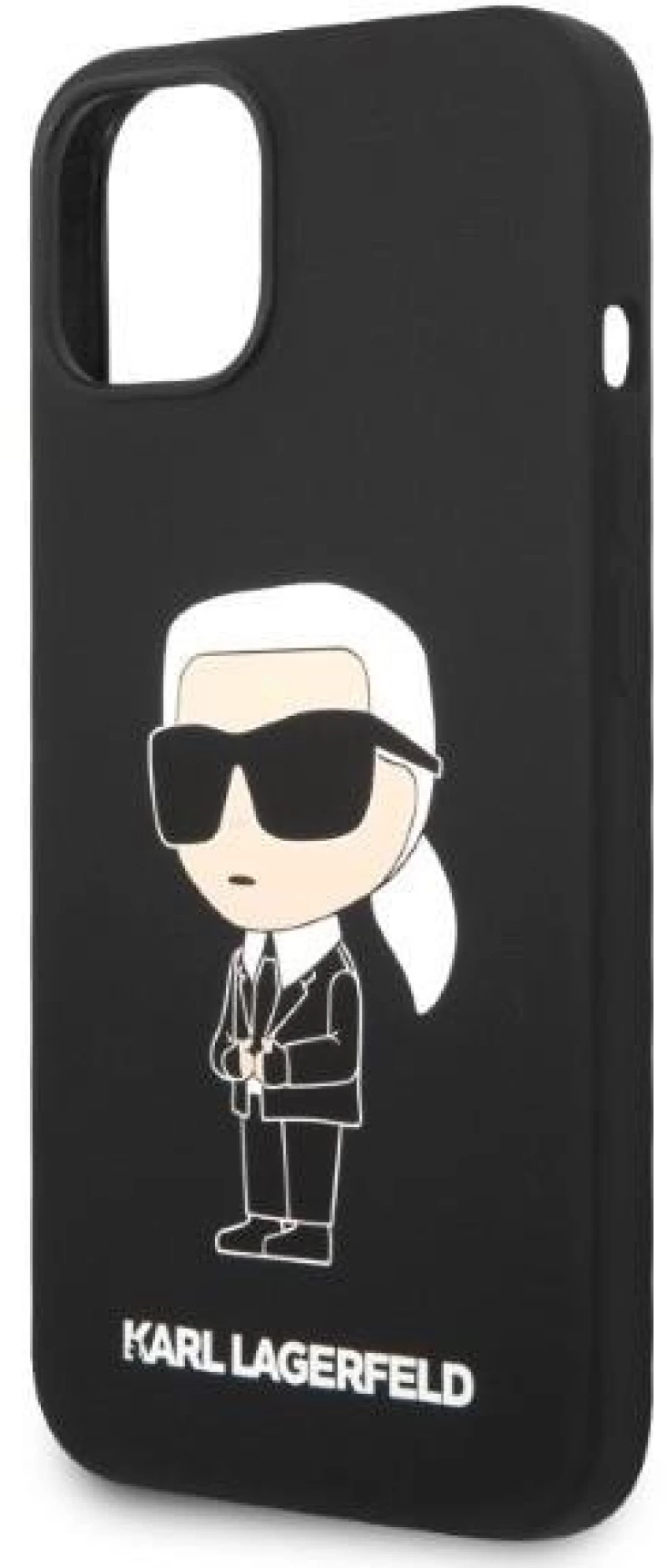 Karl Lagerfeld KLHMP14MSNIKBCK iPhone 14 Plus 6.7" hardcase black/black Silicone Ikonik Magsafe