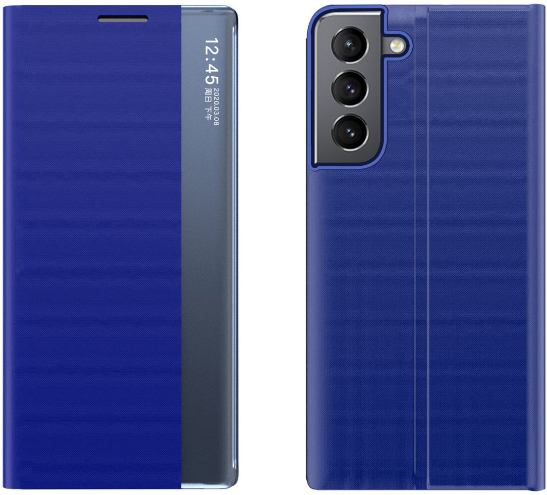 New Sleep Case for Samsung Galaxy S23 cover with flip stand blue