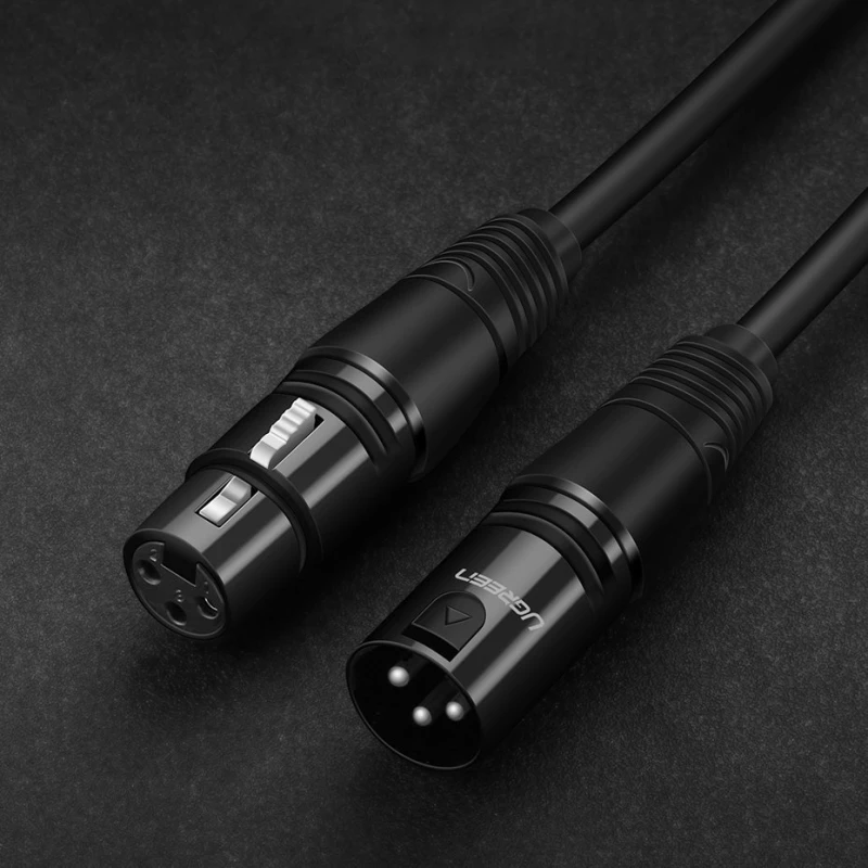Ugreen extension cable audio microphone cable for microphone XLR (female) - XLR (male) 1 m (AV130)