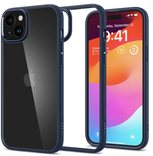Spigen Ultra Hybrid, navy blue - iPhone 15 Plus