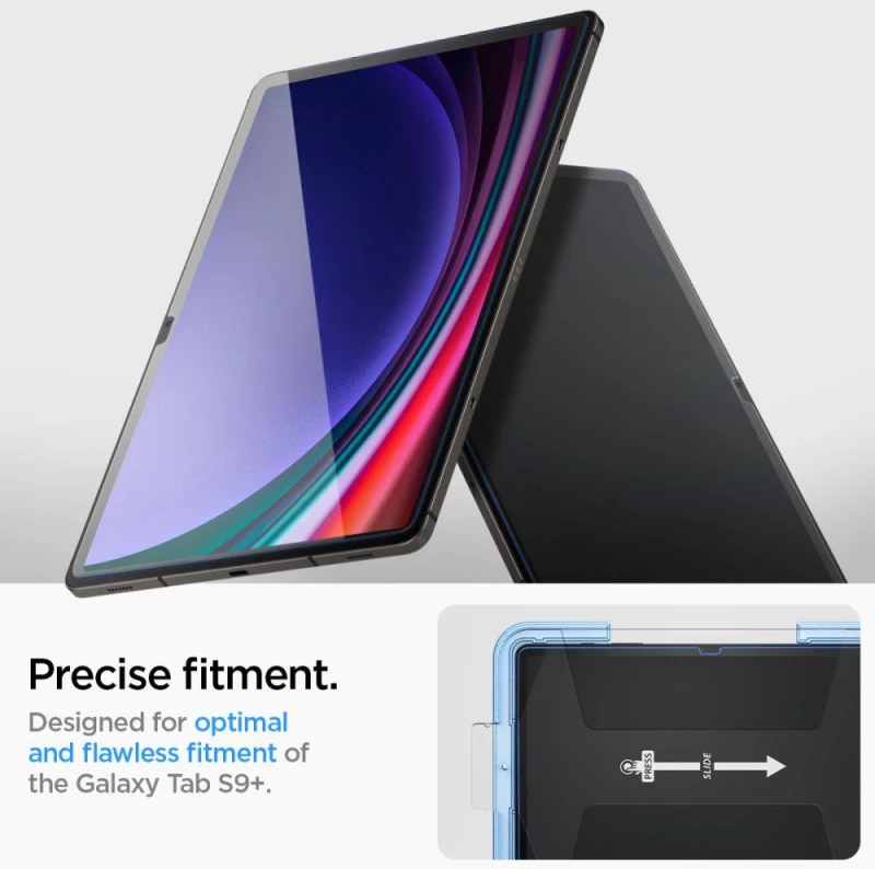 TEMPERED GLASS Spigen GLAS.TR "EZ FIT" GALAXY TAB S9+ PLUS 12.4 X810 / X816B CLEAR