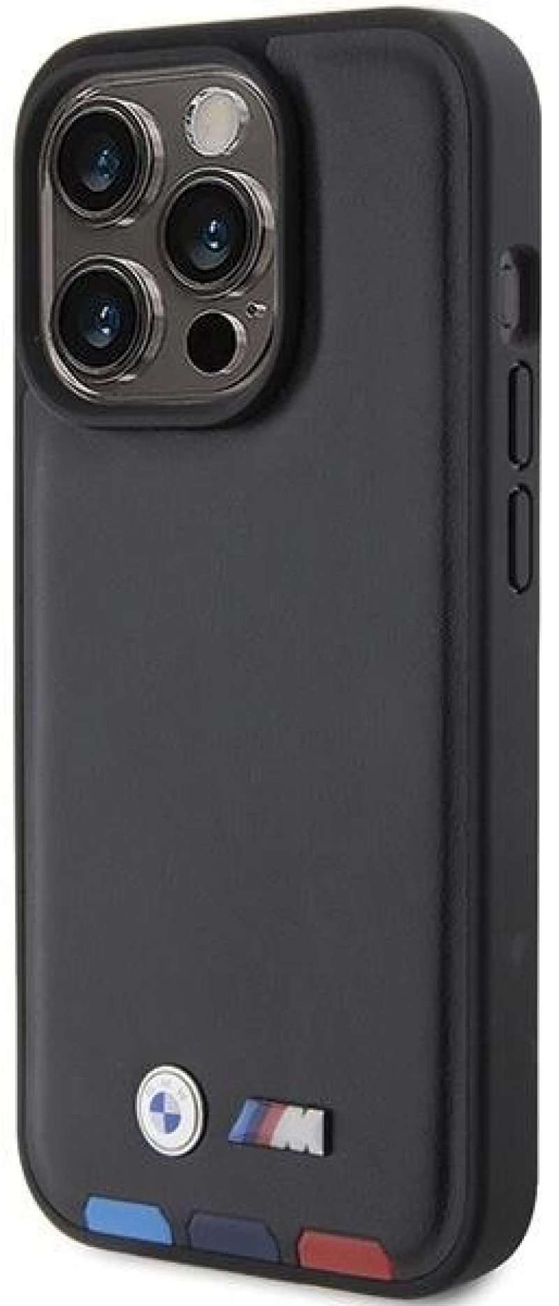 BMW BMHCP15L22PTDK iPhone 15 Pro 6.1" black/black Leather Stamp Tricolor