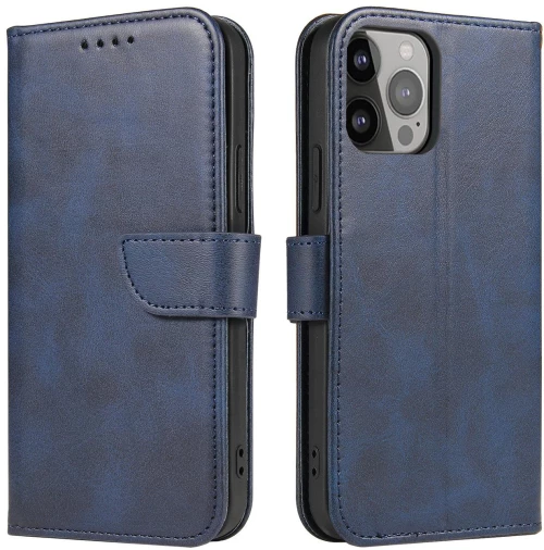 Magnet Case for Samsung S24 Plus with flap and wallet - blue