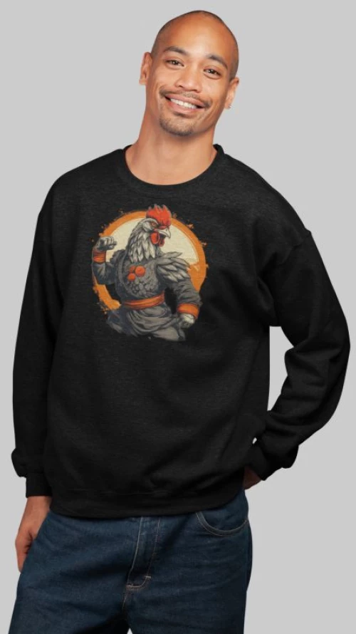 Karate rooster φούτερ - BLACK
