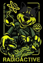 Radioactive Mutant Shiba Inu T-Shirt plus size - BLACK