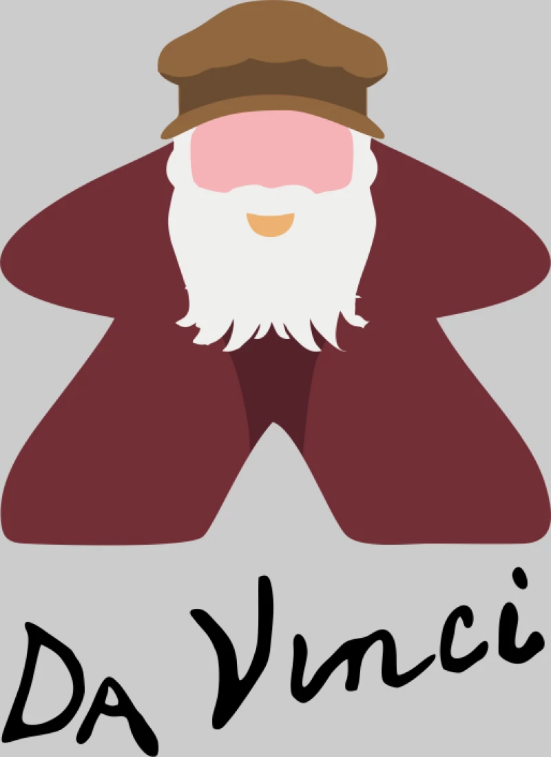 Da Vinci Meeple φούτερ - BURGUNDY