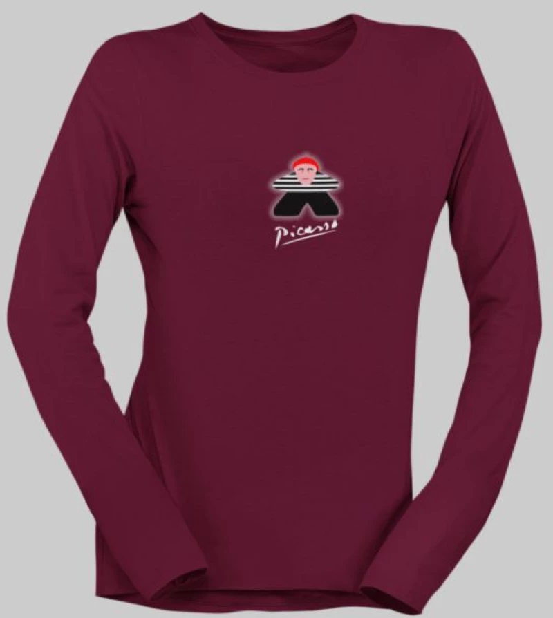 Picasso Meeple μακρυμάνικο W T-shirt - ORCHID PINK