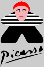 Picasso Meeple W Φούτερ - WHITE