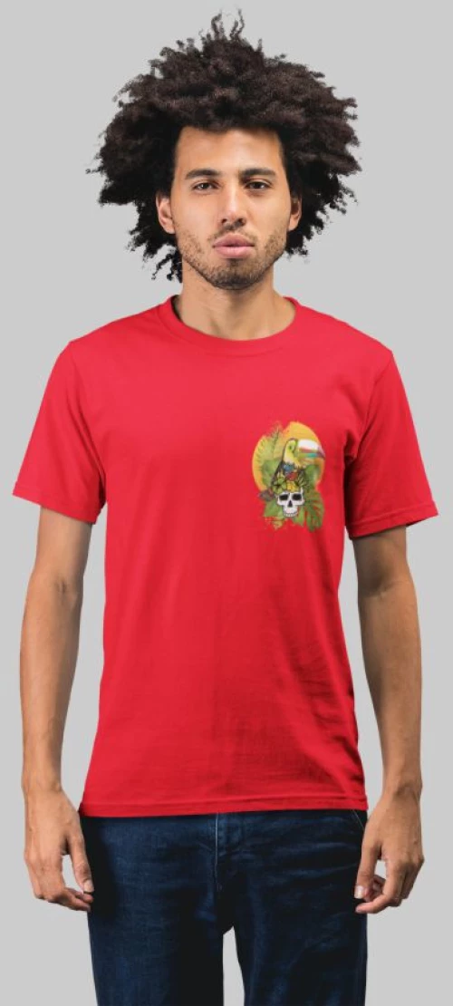 Tropical vibes t-shirt - RED