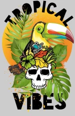 Tropical vibes t-shirt - RED