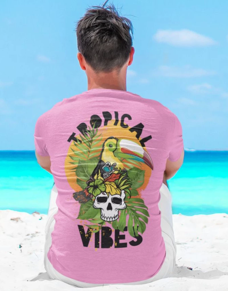 Tropical vibes t-shirt - RED