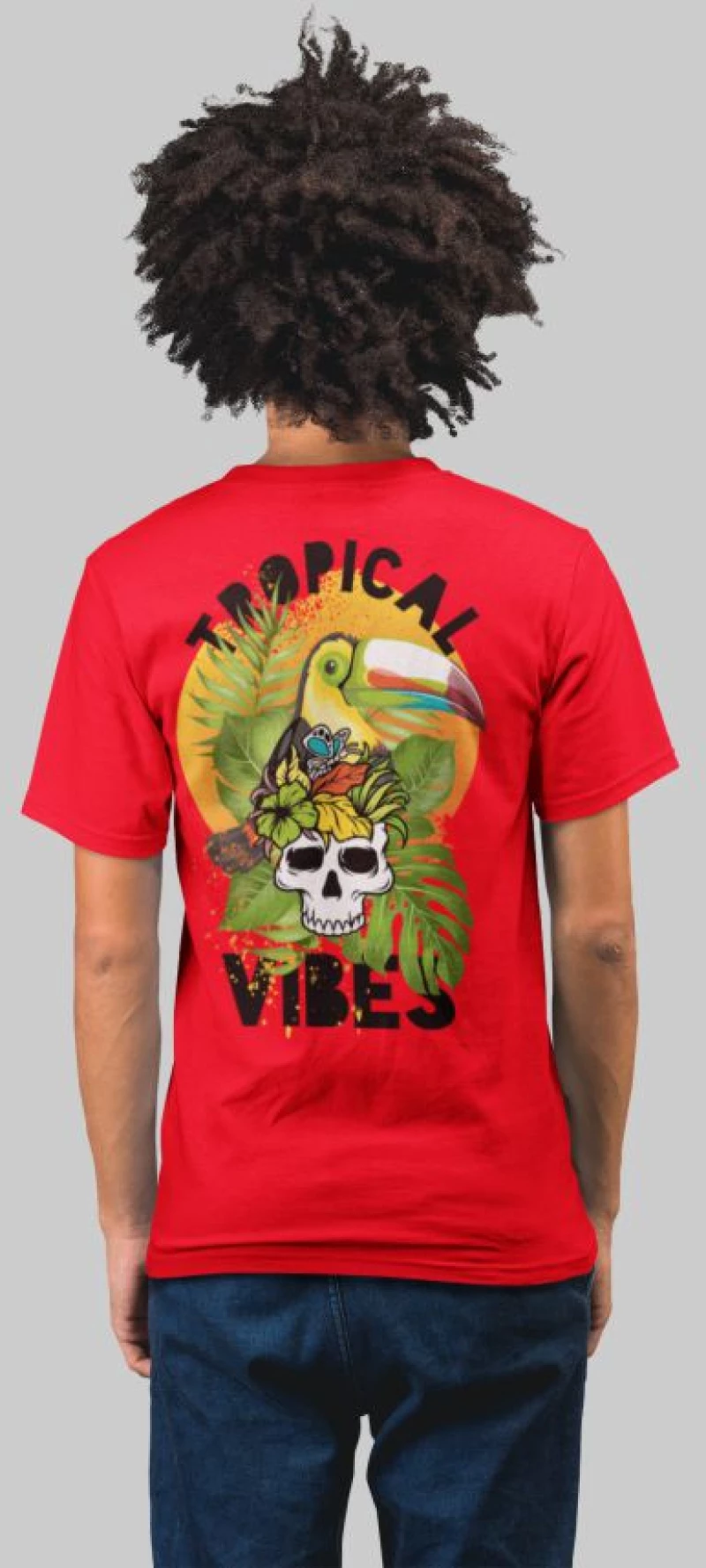 Tropical vibes t-shirt - RED