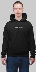 Enhypen center Φούτερ Με Κουκούλα - BLACK