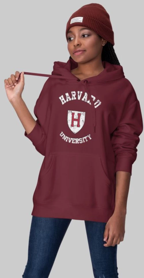 Harvard W Hoodie (Replica) - BURGUNDY