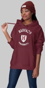 Harvard W Hoodie (Replica) - BURGUNDY