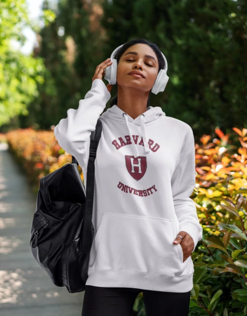 Harvard W Hoodie (Replica) - BURGUNDY