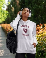 Harvard W Hoodie (Replica) - BURGUNDY