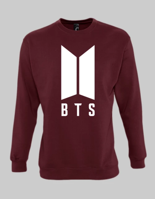 BTS SWEATSHIRT - BURGUNDY
