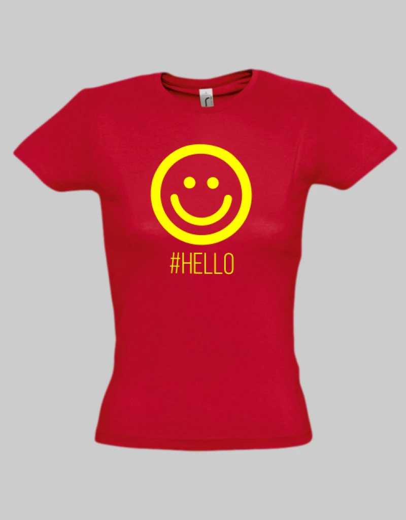 Hello woman t-shirt - FUCHSIA
