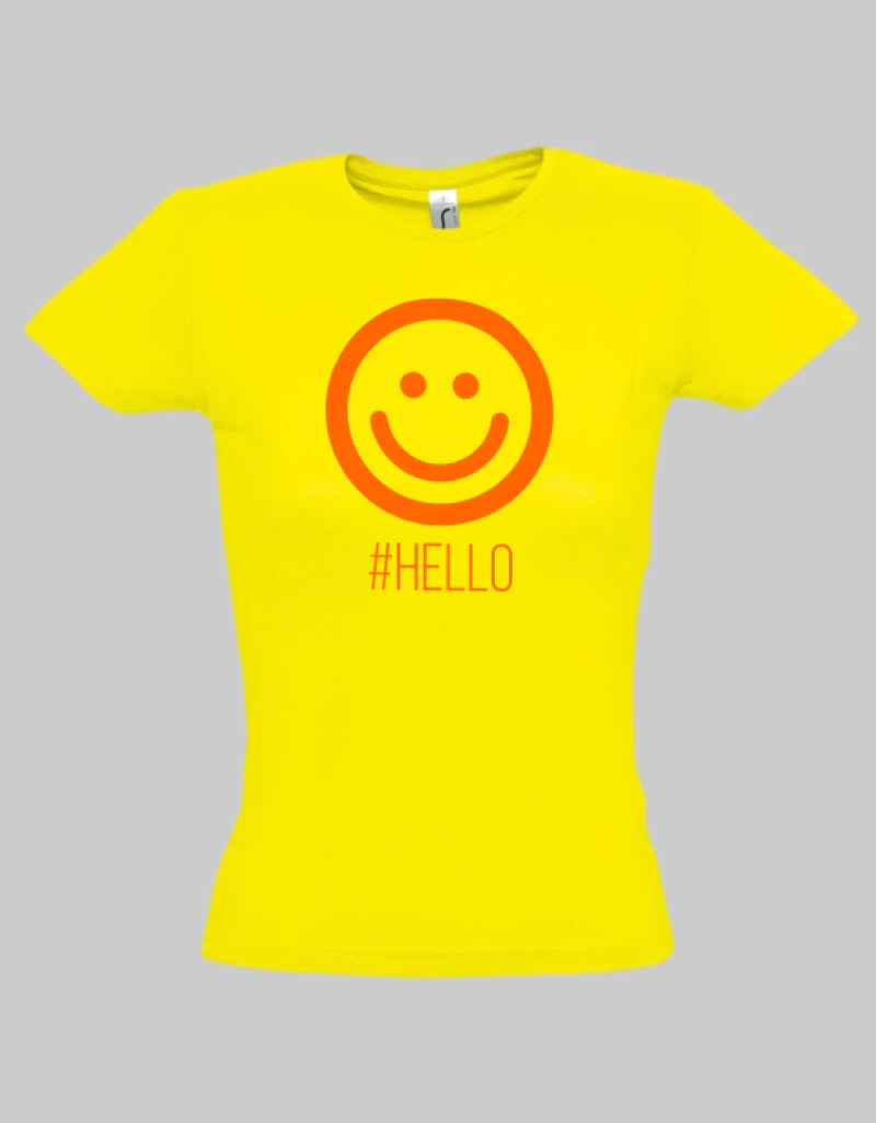Hello woman t-shirt - FUCHSIA