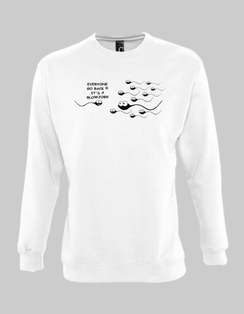 Sperm sweatshirt - WHITE