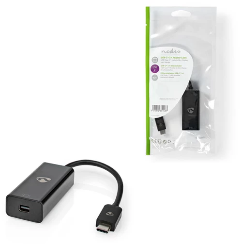 NEDIS CCGP64452BK02 USB Adapter USB 3.2 Gen 1 USB Type-C Male Mini DisplayPort 0