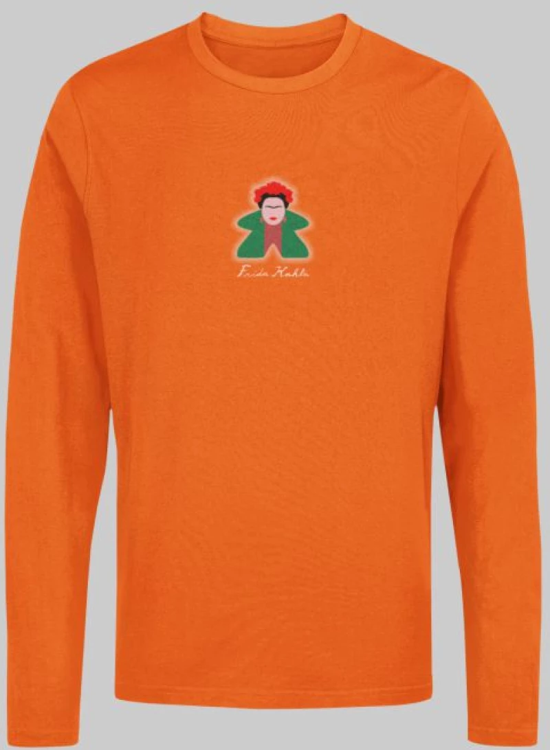 Frida Kahlo Meeple μακρυμάνικο T-shirt - OXBLOOD