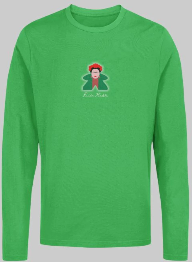 Frida Kahlo Meeple μακρυμάνικο T-shirt - OXBLOOD