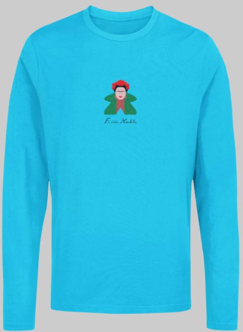 Frida Kahlo Meeple μακρυμάνικο T-shirt - OXBLOOD