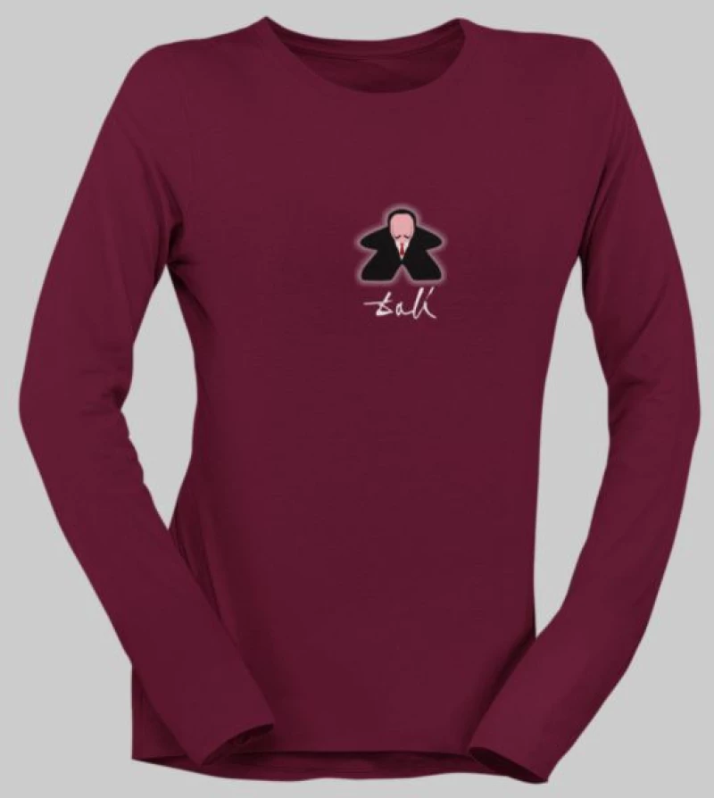 Dali Meeple μακρυμάνικο W T-Shirt - OXBLOOD