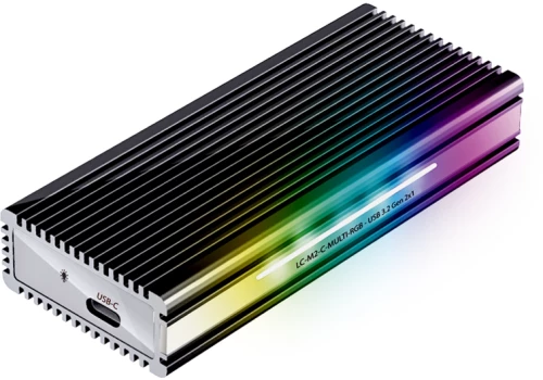 Enclosure Lc-power Lc-m2-c-multi-rgb M.2 Nvme/sata Type C Usb 3.2