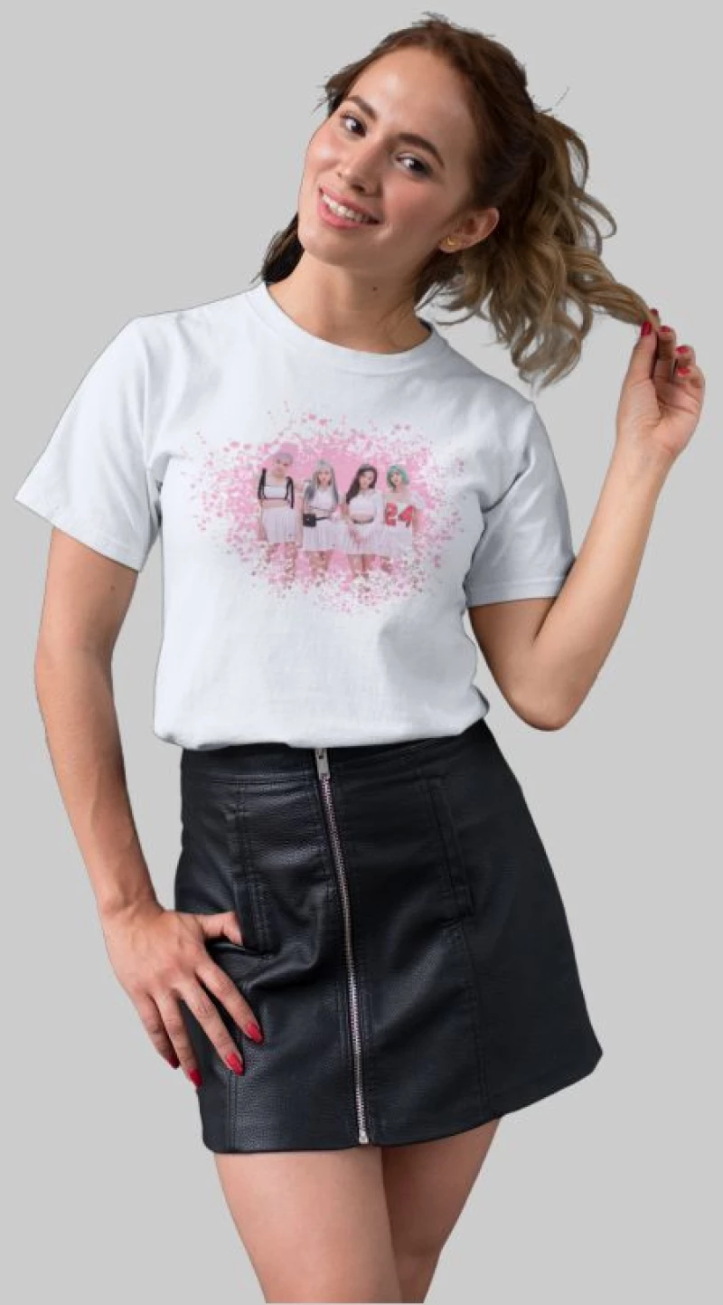 Black Pink W T-Shirt - WHITE