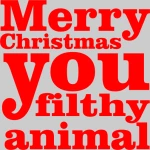 Merry christmas you filthy animal Hoodie - WHITE