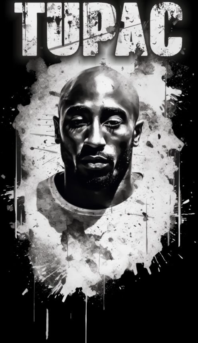2pac φούτερ - BLACK