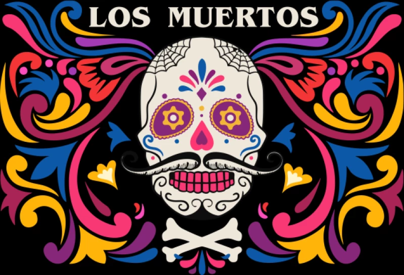 Los Muertos Φούτερ - BLACK
