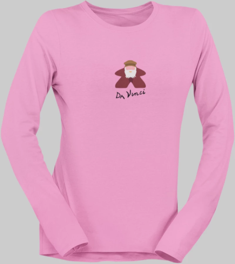 Da Vinci Meeple μακρυμάνικο w T-shirt - OXBLOOD