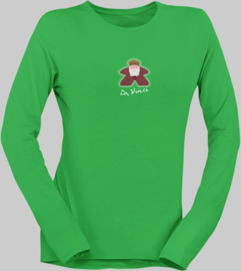 Da Vinci Meeple μακρυμάνικο w T-shirt - OXBLOOD